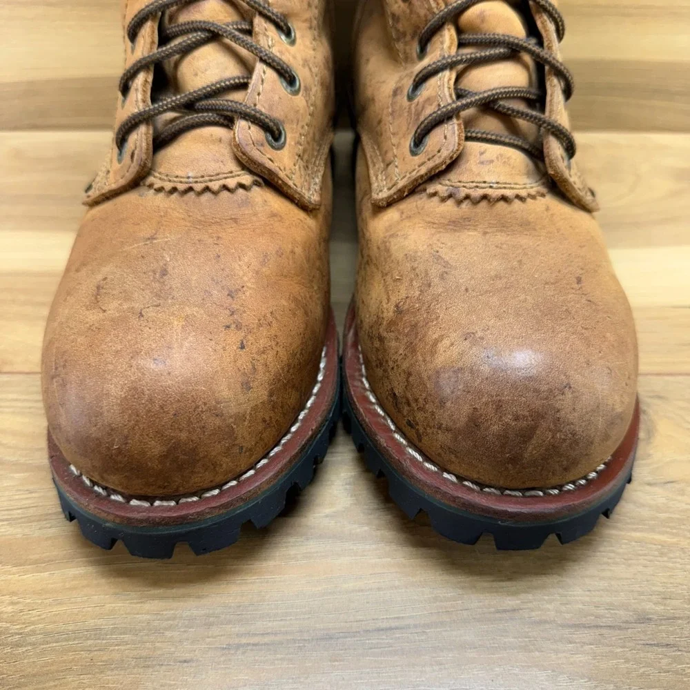 Golden Retriever Steel Toe Waterproof Work Boot Mens 9 D Logger Lug Sole Lace Up